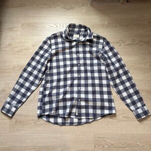 Men's Checkered Flannel - Blue and White